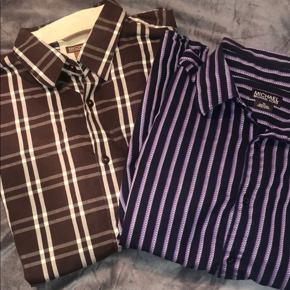 2 Michael Kors buttons ups lot